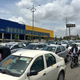 Traffic outside the new IKEA store in India the day it opened.